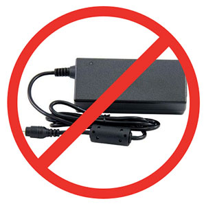 no power adapter