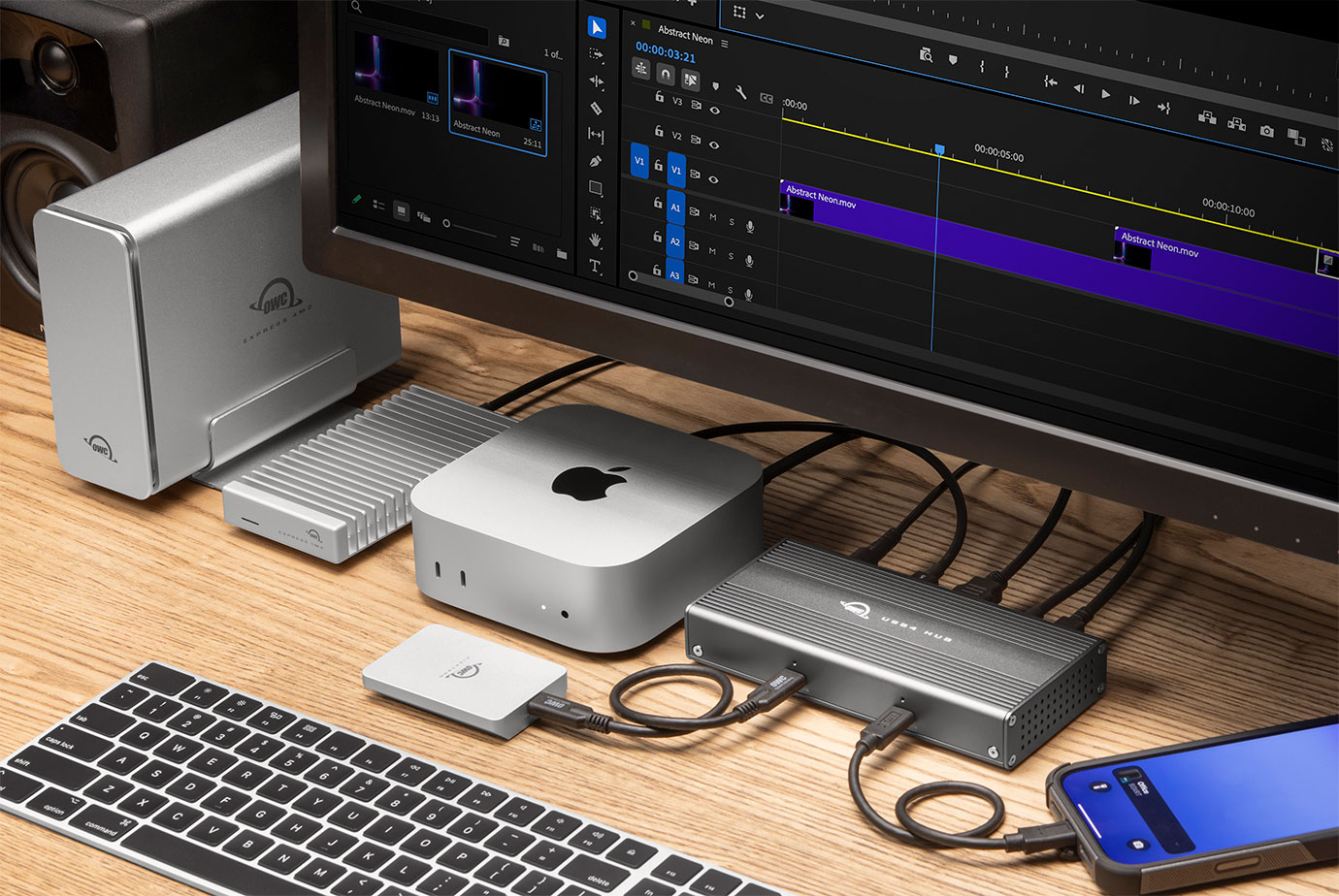 OWC USB4 Hub 创意桌面生活方式